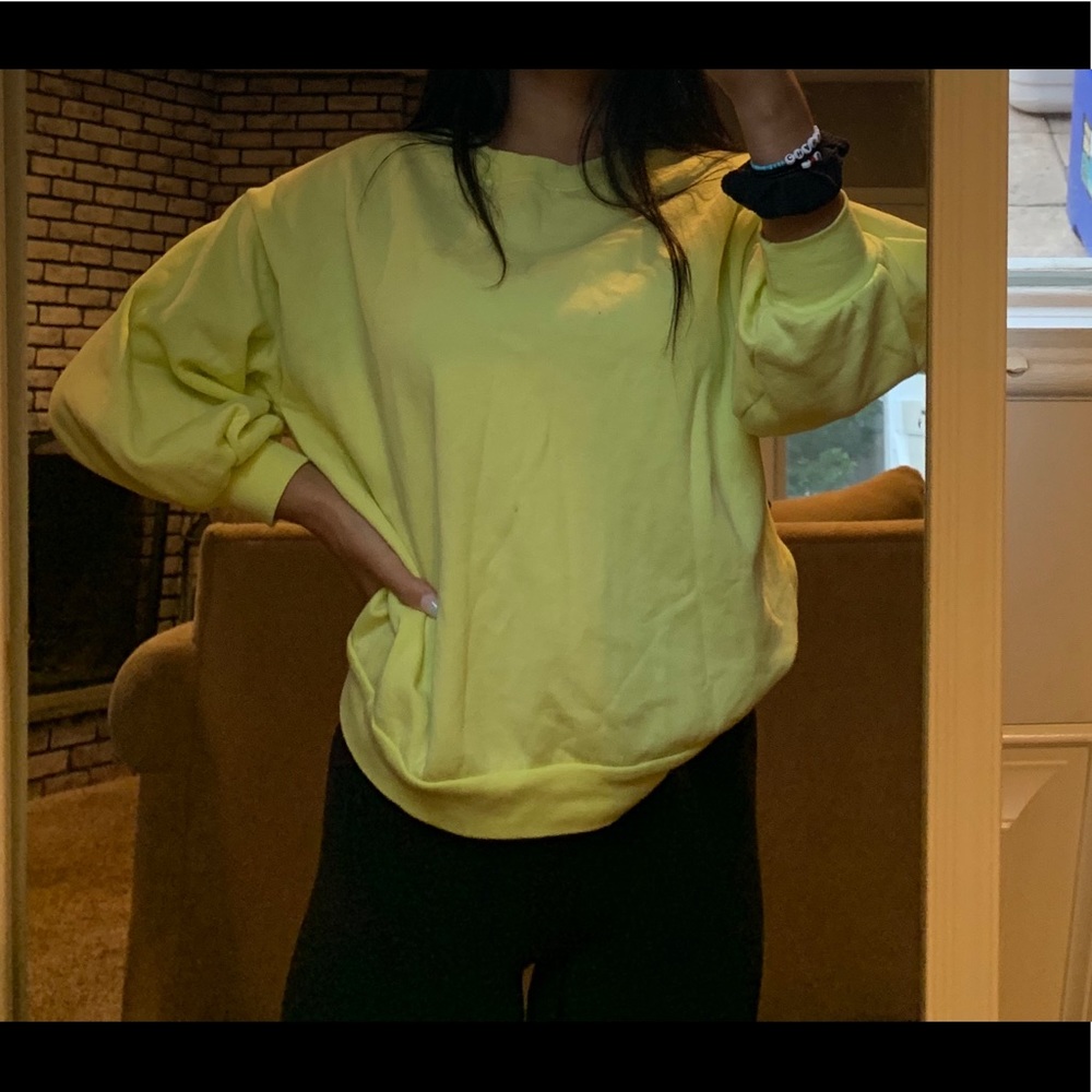 Neon yellow sweater